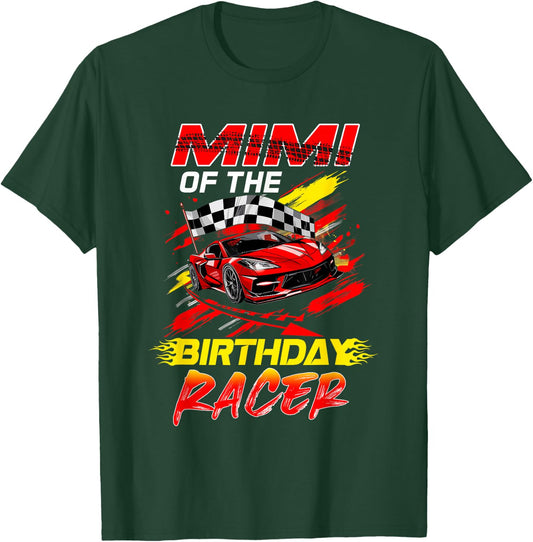 Mimi Of The Birthday Racer Race Car Party Family Matching T-Shirt - T-Shirt | Forest