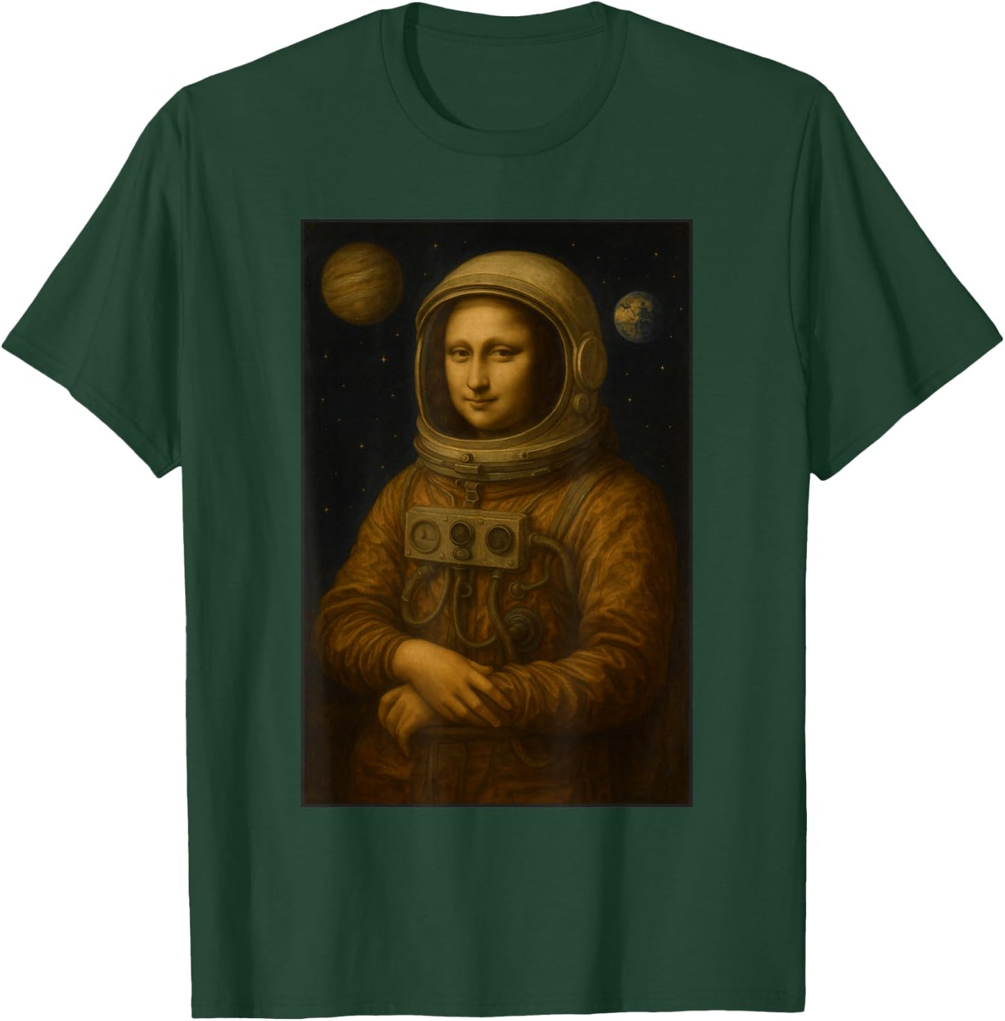 Mona Lisa Astronaut Space Art Aesthetic Cosmic Renaissance T-Shirt - T-Shirt | Forest