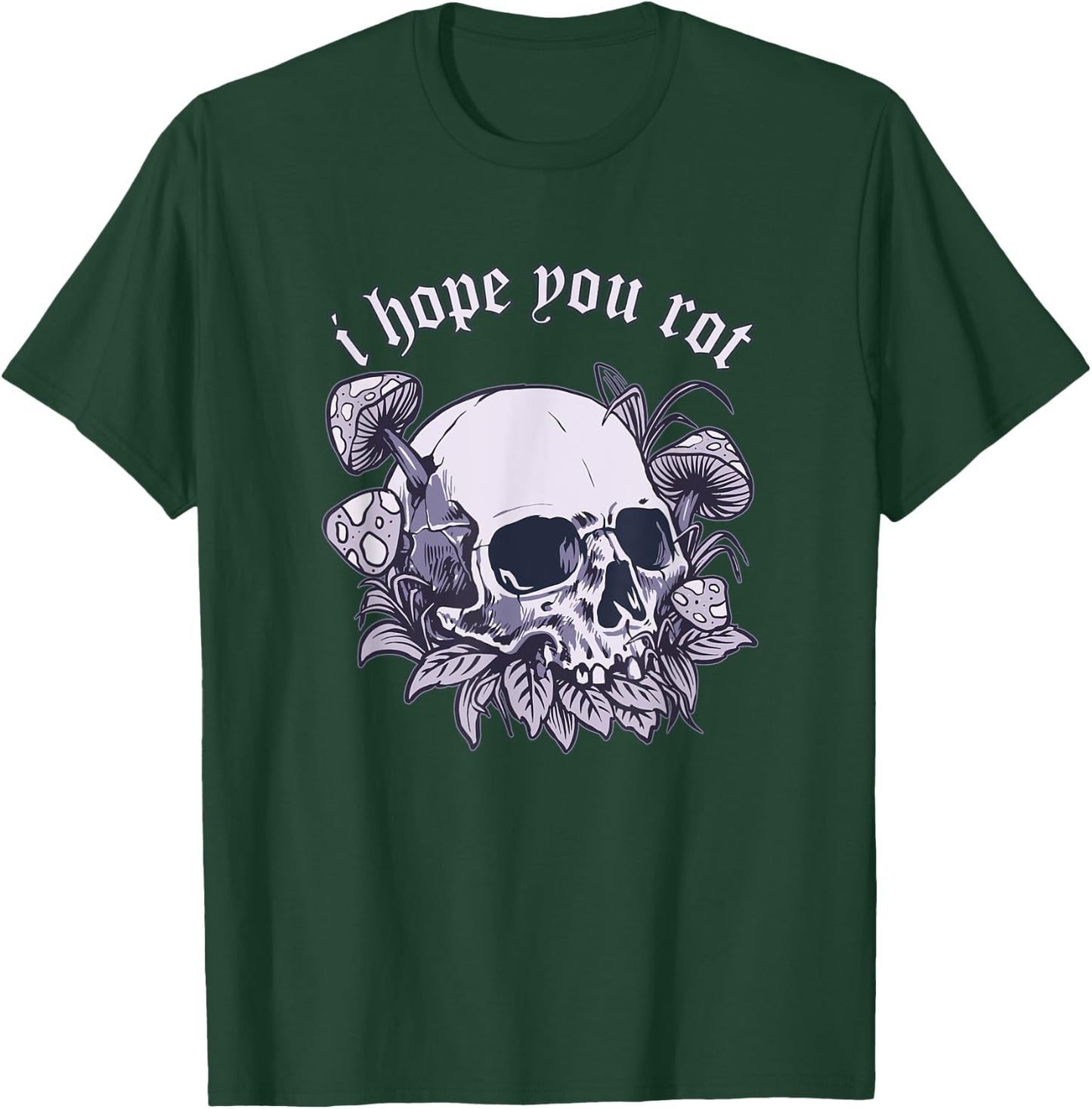 E-Girl Aesthetic Skull Mushroom Edgy Alternative Soft Grunge T-Shirt - T-Shirt | Forest