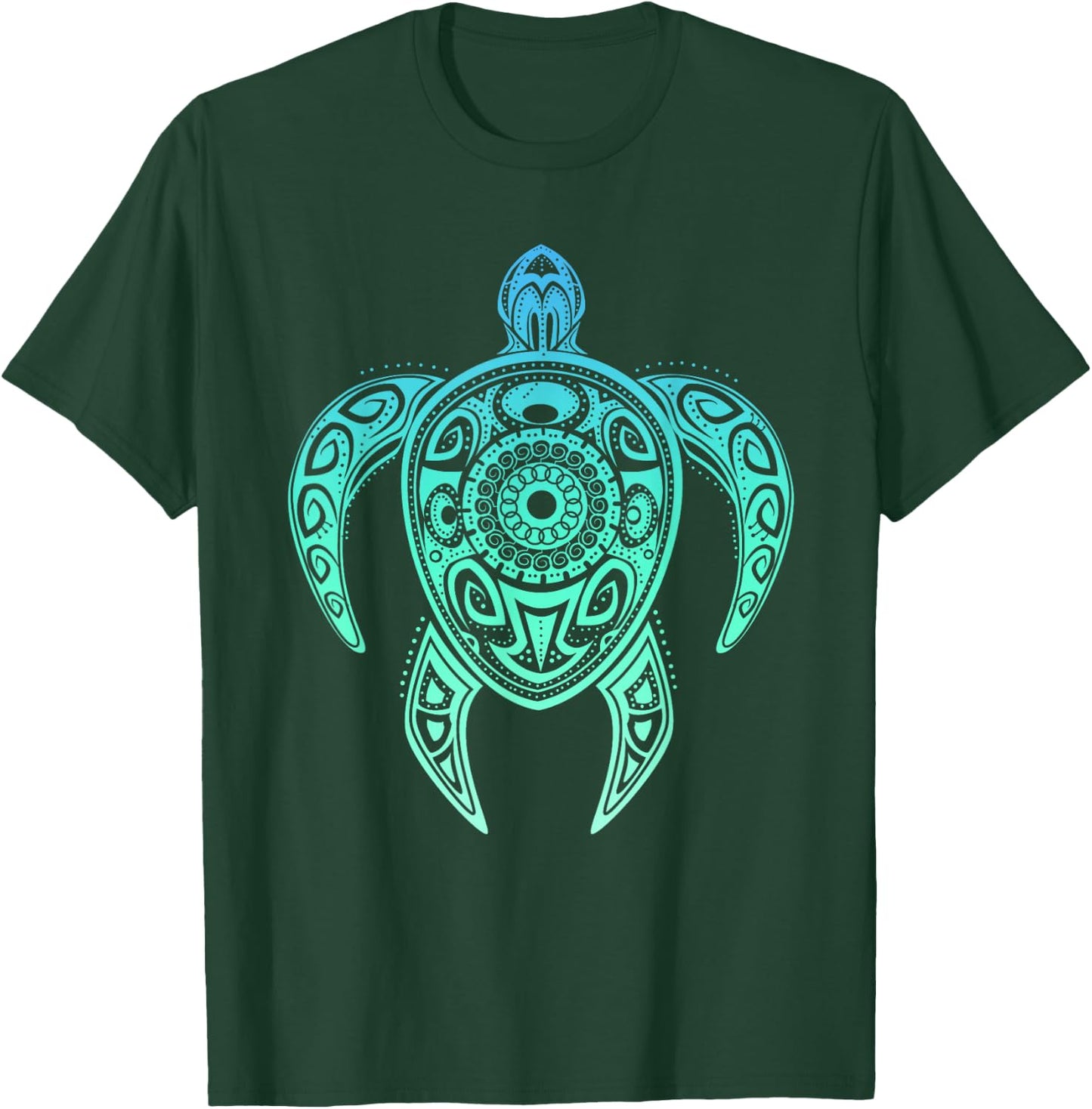 Colorful Turtle Watercolor Maori Ocean Scuba T-Shirt - T-Shirt | Forest