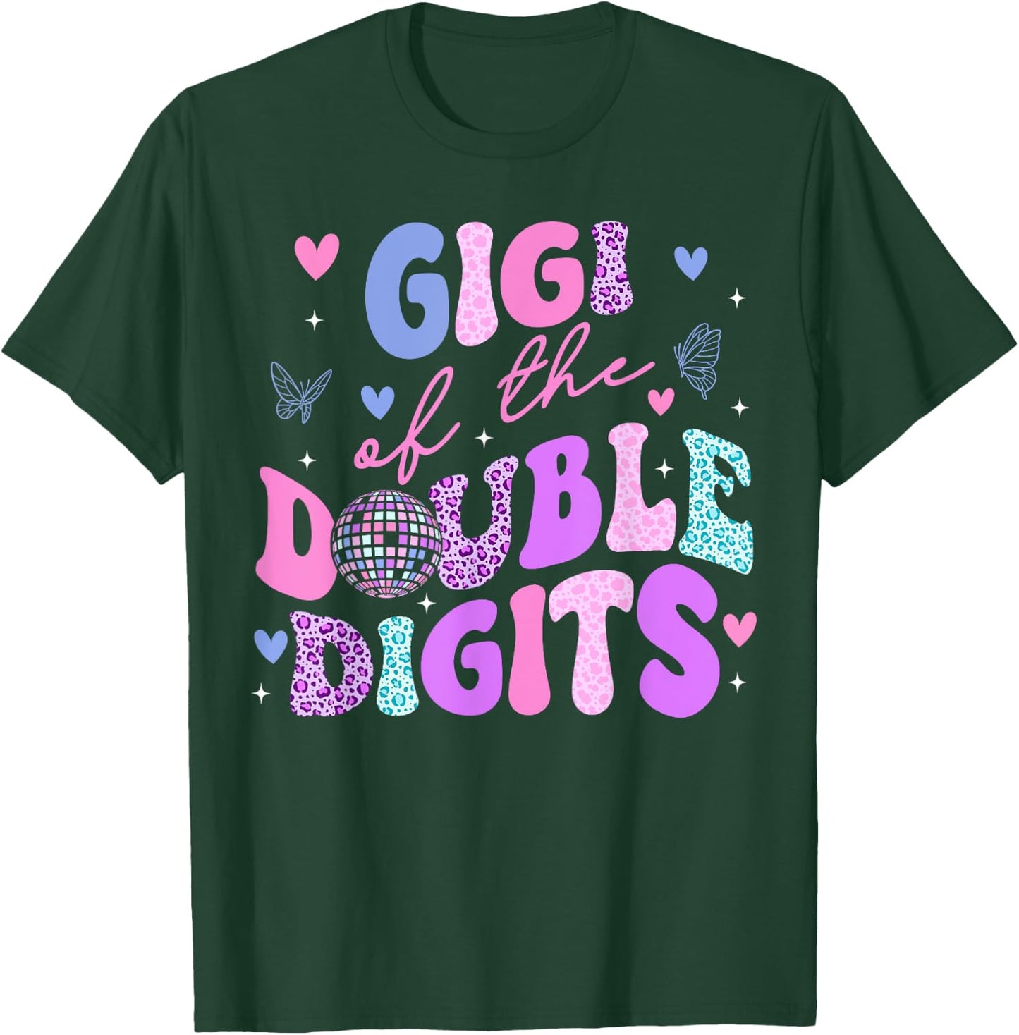 Gigi Of The Double Digits Daughter Groovy Mama Retro Theme T-Shirt - T-Shirt | Forest