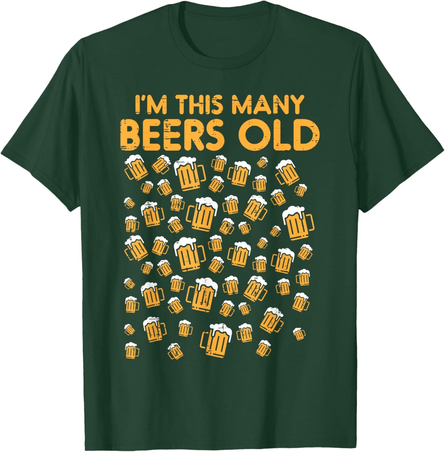 Many Beers Old 60th Birthday Drinking Sixty 60 Year Old Gift T-Shirt - T-Shirt | Forest