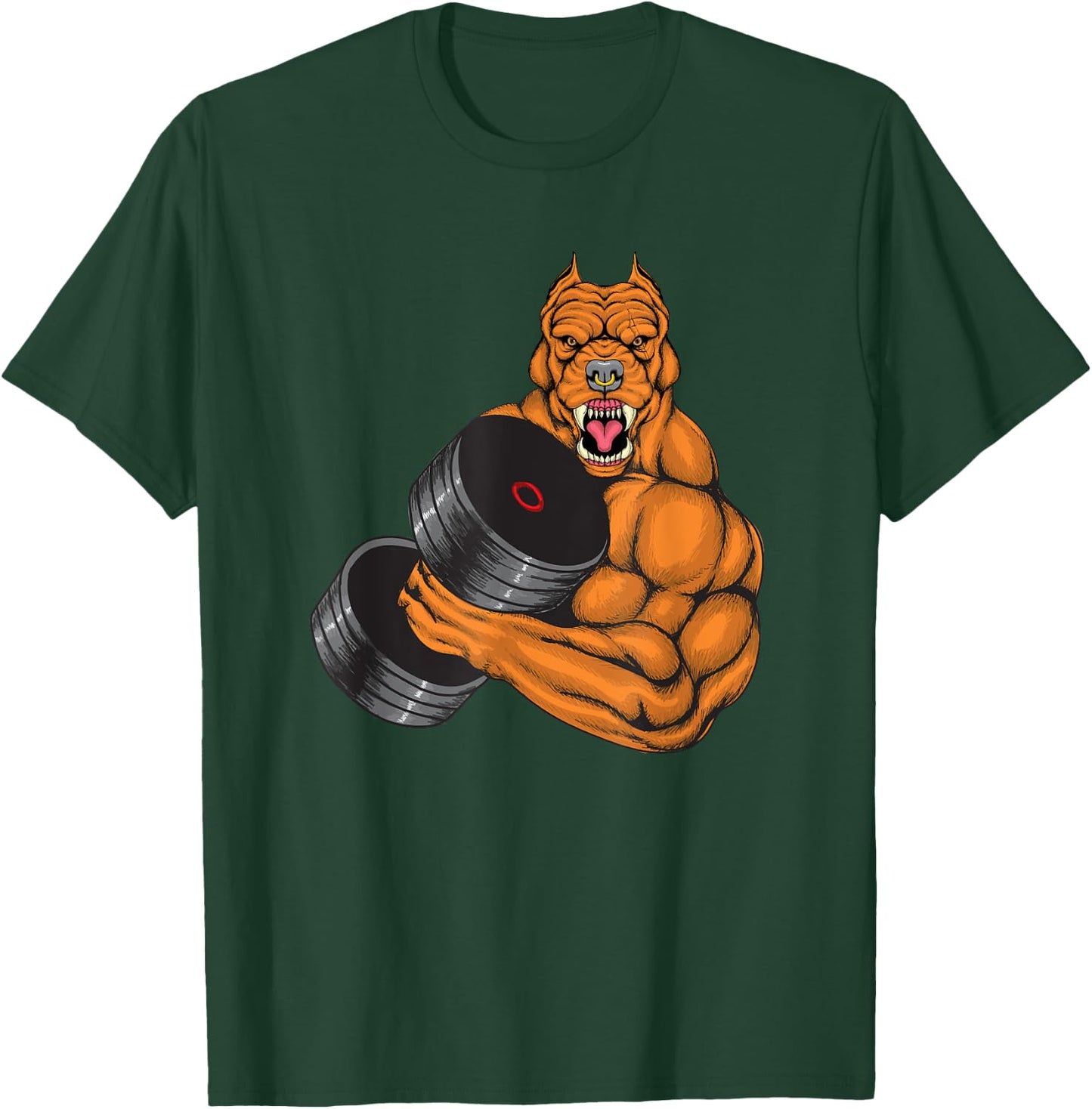 Pit Bull Gym Fitness - Weightlifting Deadlift Bodybuilding T-Shirt - T-Shirt | Forest