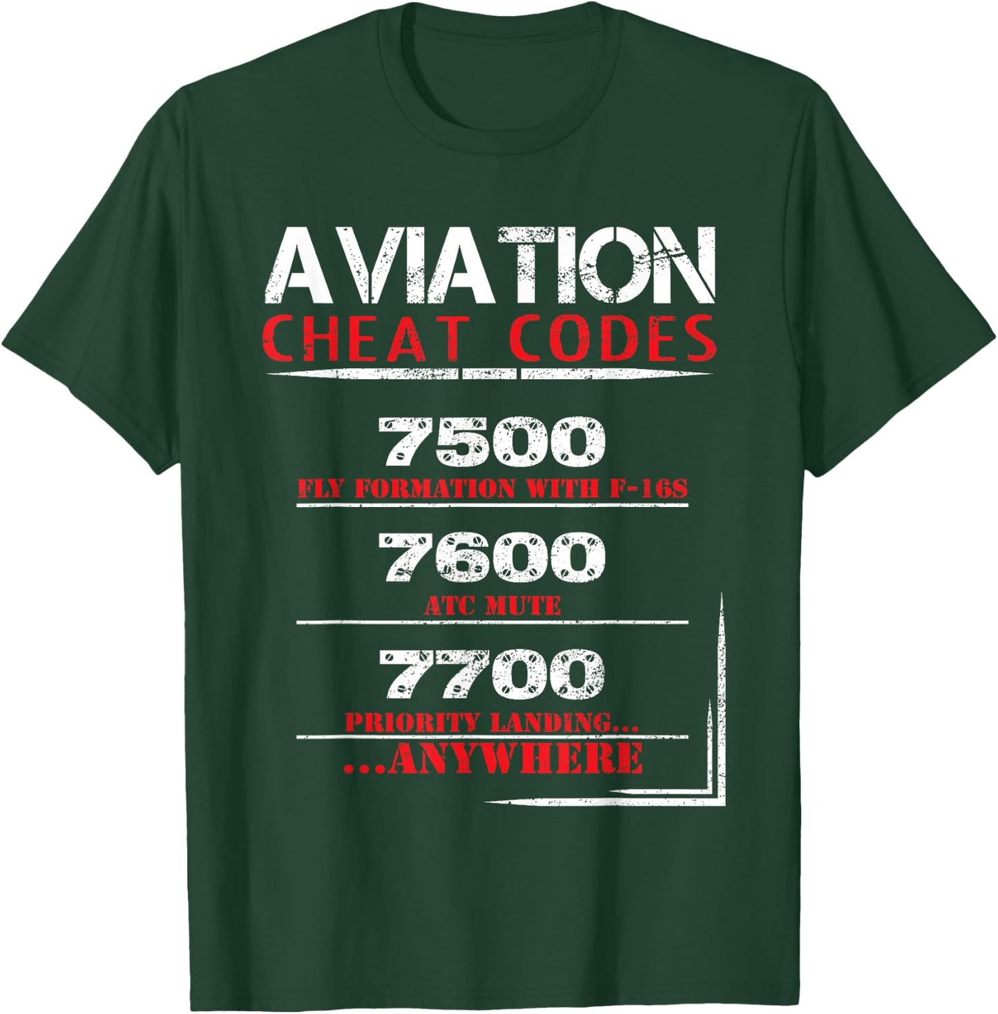 Funny Pilot Aviation cheat code T-Shirt - T-Shirt | Forest