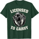 Barber Licensed To Carry Barber Funny T-Shirt - T-Shirt | Forest