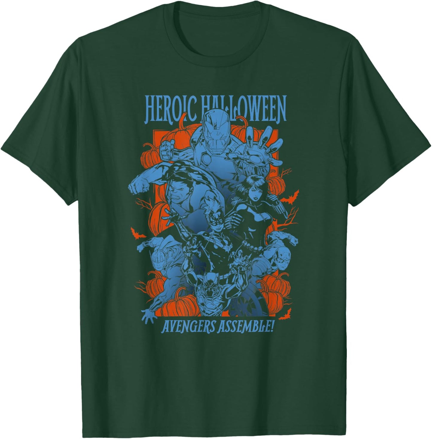Marvel Avengers Classic Halloween Heroes Assemble! T-Shirt - T-Shirt | Forest