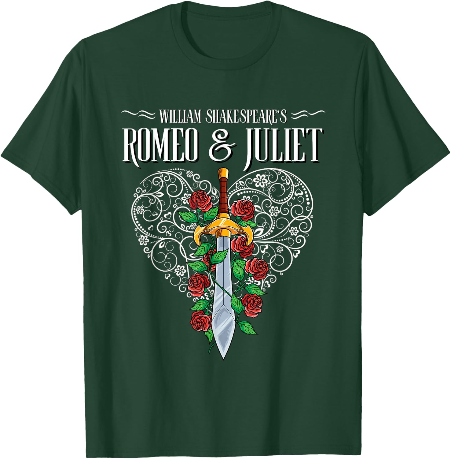 Romeo and Juliet, William Shakespeare, Literature Theatre T-Shirt - T-Shirt | Forest