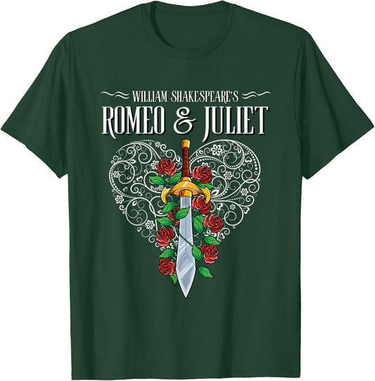 Romeo and Juliet, William Shakespeare, Literature Theatre T-Shirt - T-Shirt | Forest