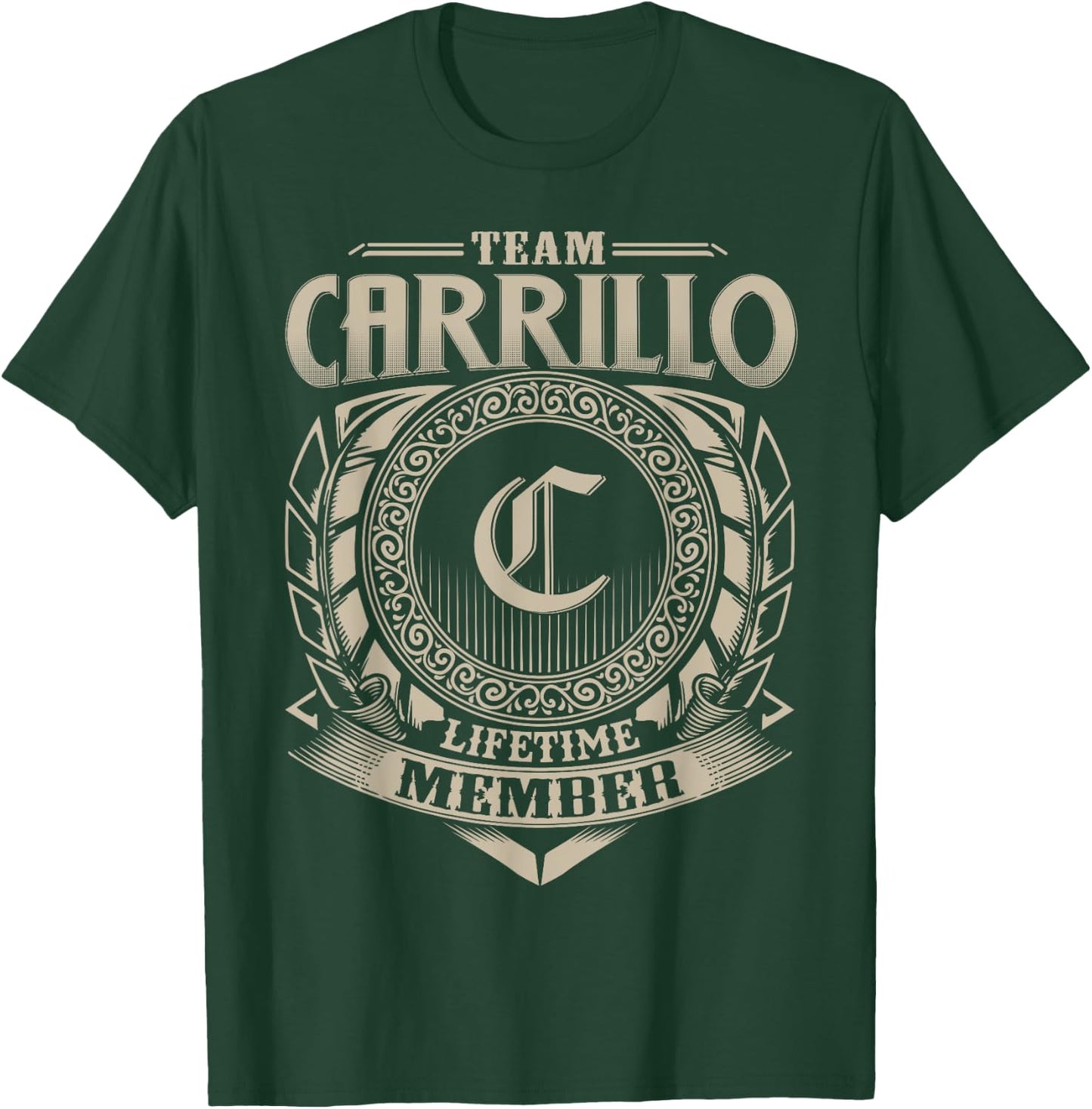 Team CARRILLO Lifetime Member Vintage CARRILLO Family T-Shirt - T-Shirt | Forest