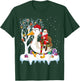 Goose Duck Bird Lover Xmas Gift Santa Riding Goose Christmas T-Shirt - T-Shirt | Forest