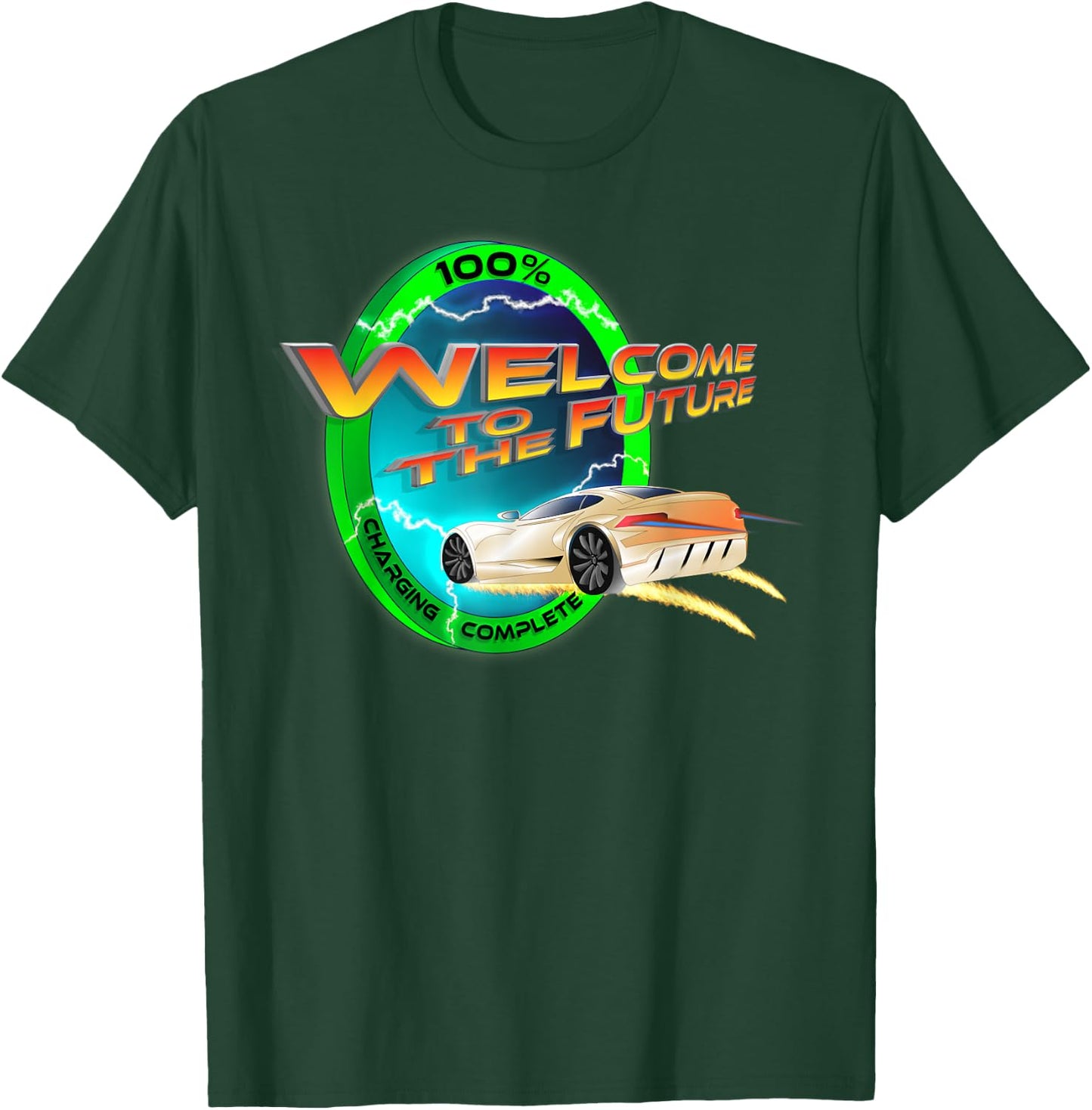 Electric car e-mobility Welcome to the Future Gift T-Shirt - T-Shirt | Forest