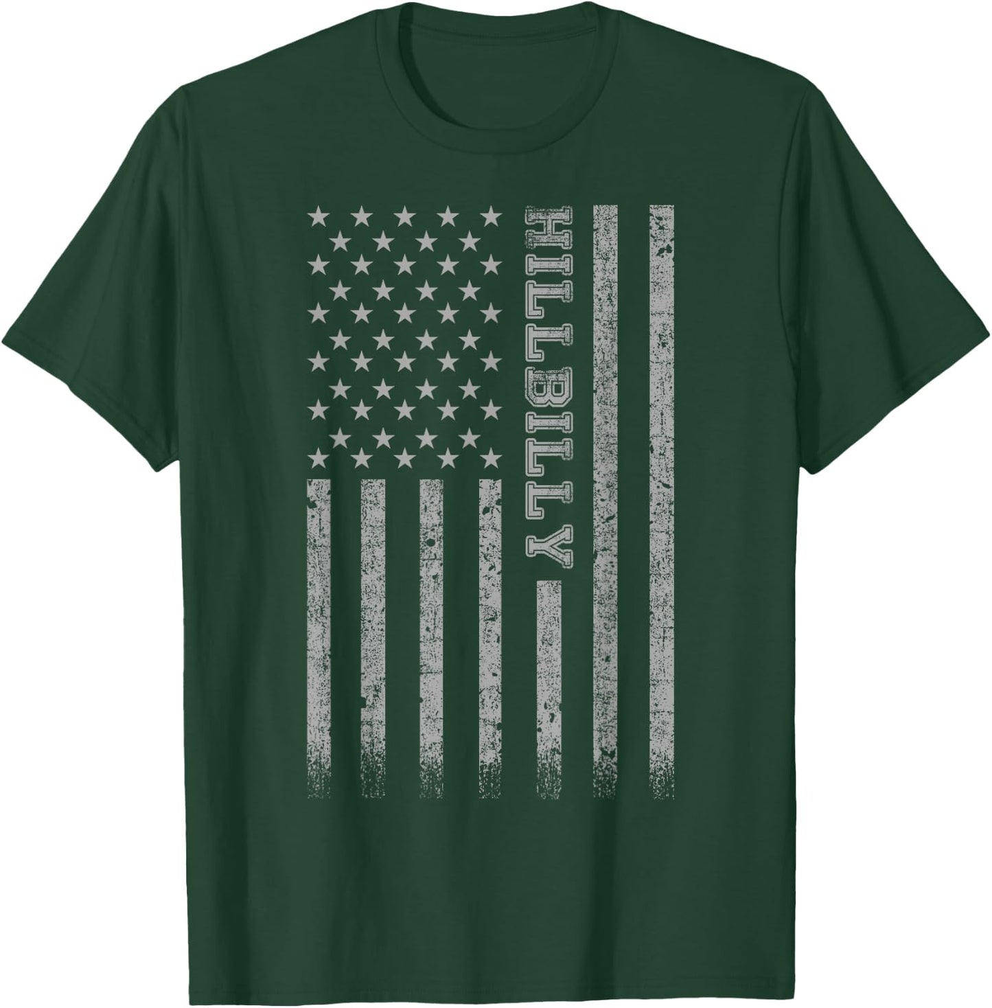 Hillbilly American Flag T-Shirt - T-Shirt | Forest