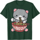 Ramen Cat Japanese Kawaii Anime Lover T-Shirt - T-Shirt | Forest