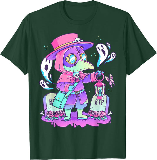 Pastel Goth Cute Creepy Plague Doctor Kawaii Menhera Wiccan Small T-Shirt - T-Shirt | Forest