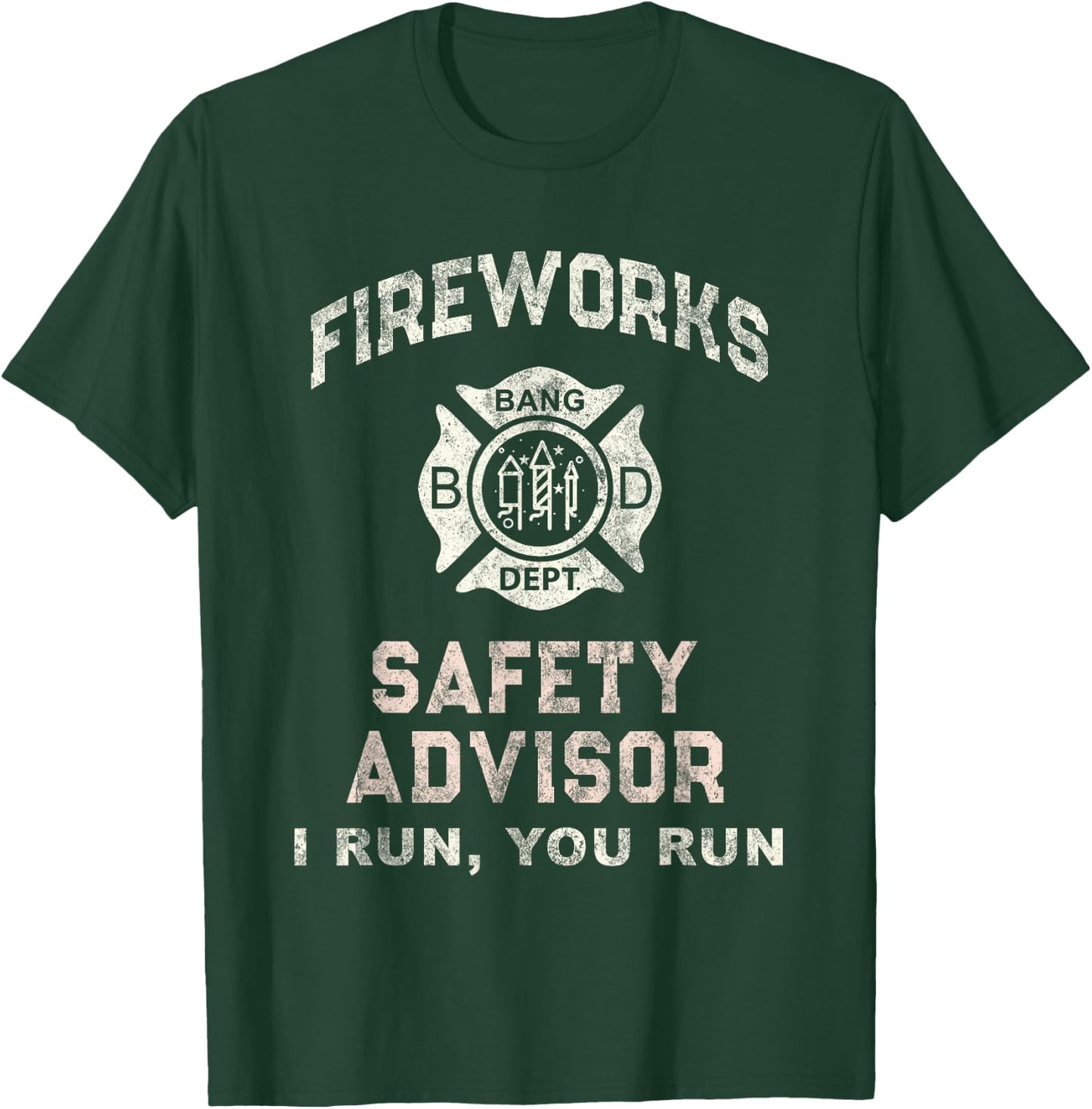 Funny Official FIREWORKS SAFETY ADVISOR Director Consultant T-Shirt - T-Shirt | Forest