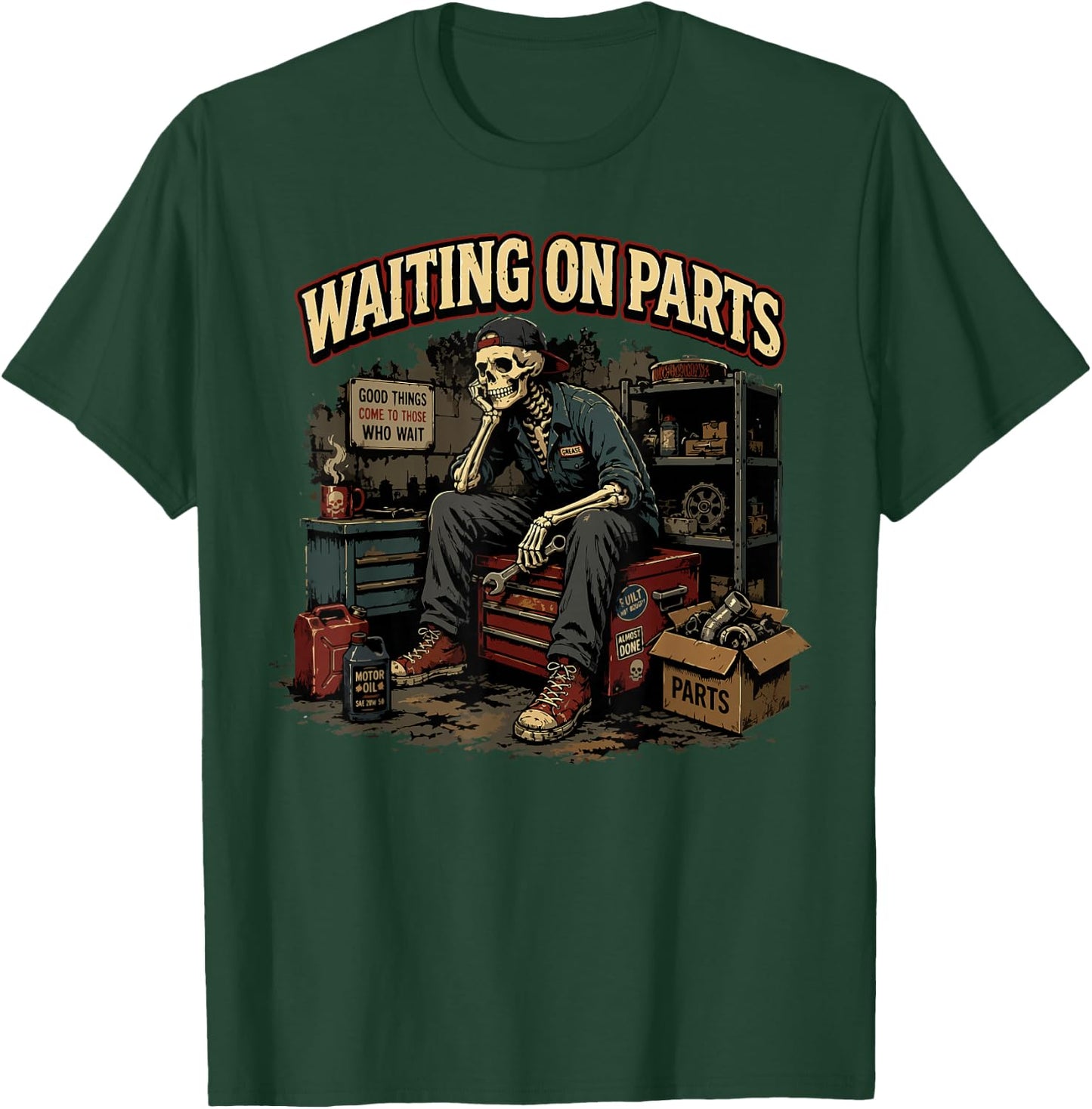 Car Technician Men Auto Repair Mechanic T-Shirt - T-Shirt | Forest