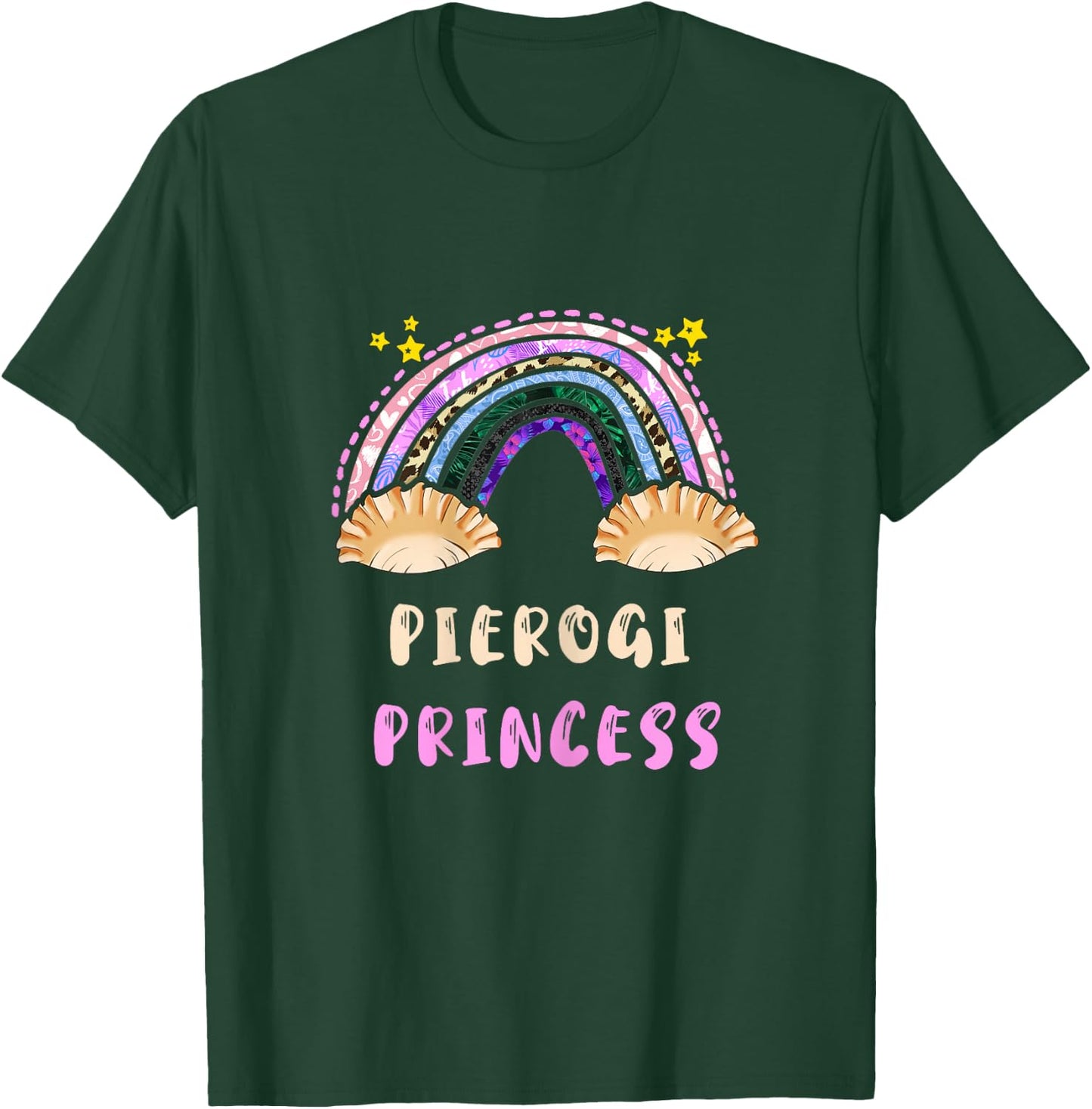 Pierogi Princess Poland Polish Food Rainbow Pierogi Dumpling T-Shirt - T-Shirt | Forest