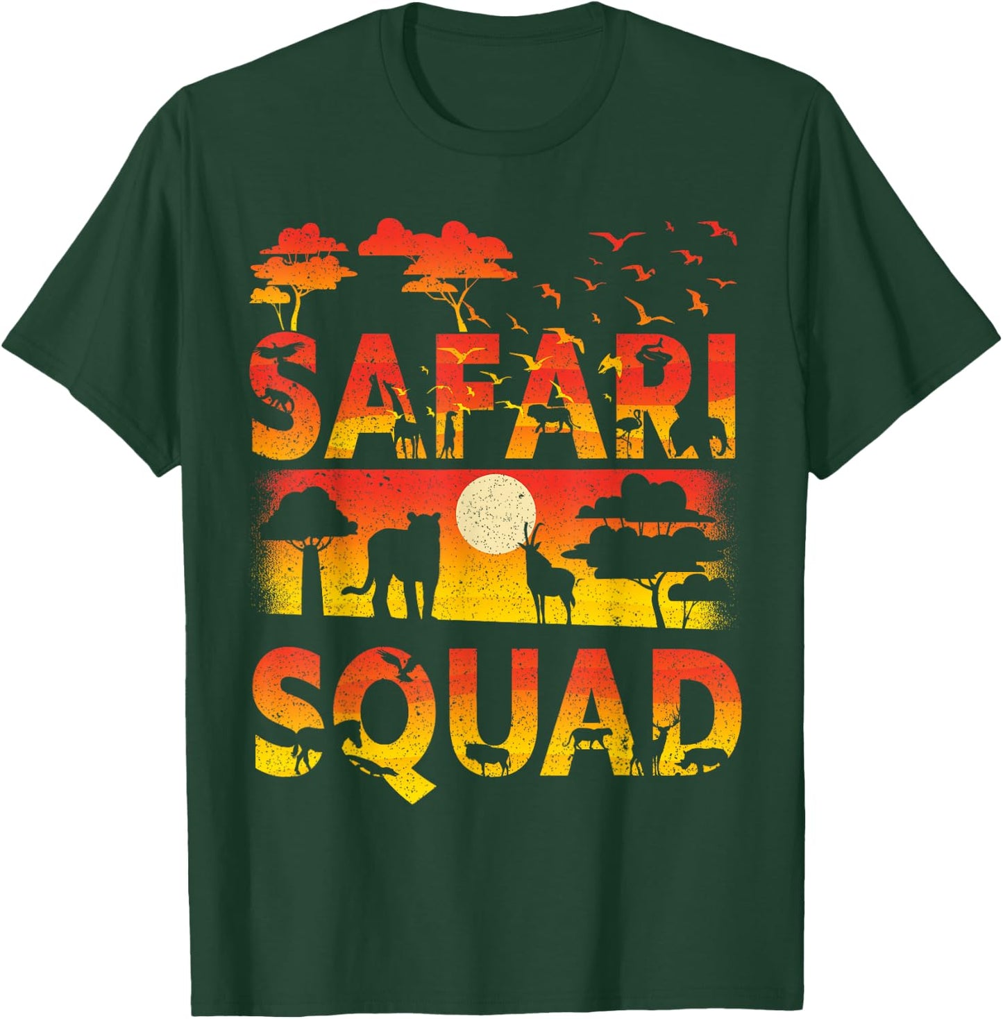 Safari Squad Zoo African Animals T-Shirt - T-Shirt | Forest