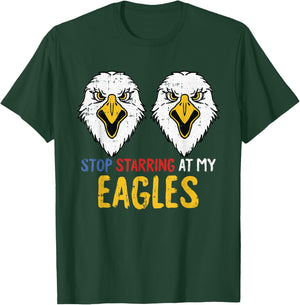 Stop Staring 4th Of July Funny Eagle Adult Humor Patriotic T-Shirt - T-Shirt | Forest