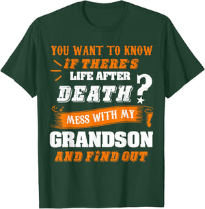 Family Shirt Don't Mess With My Grandson Funny Gift T-Shirt - T-Shirt | Forest