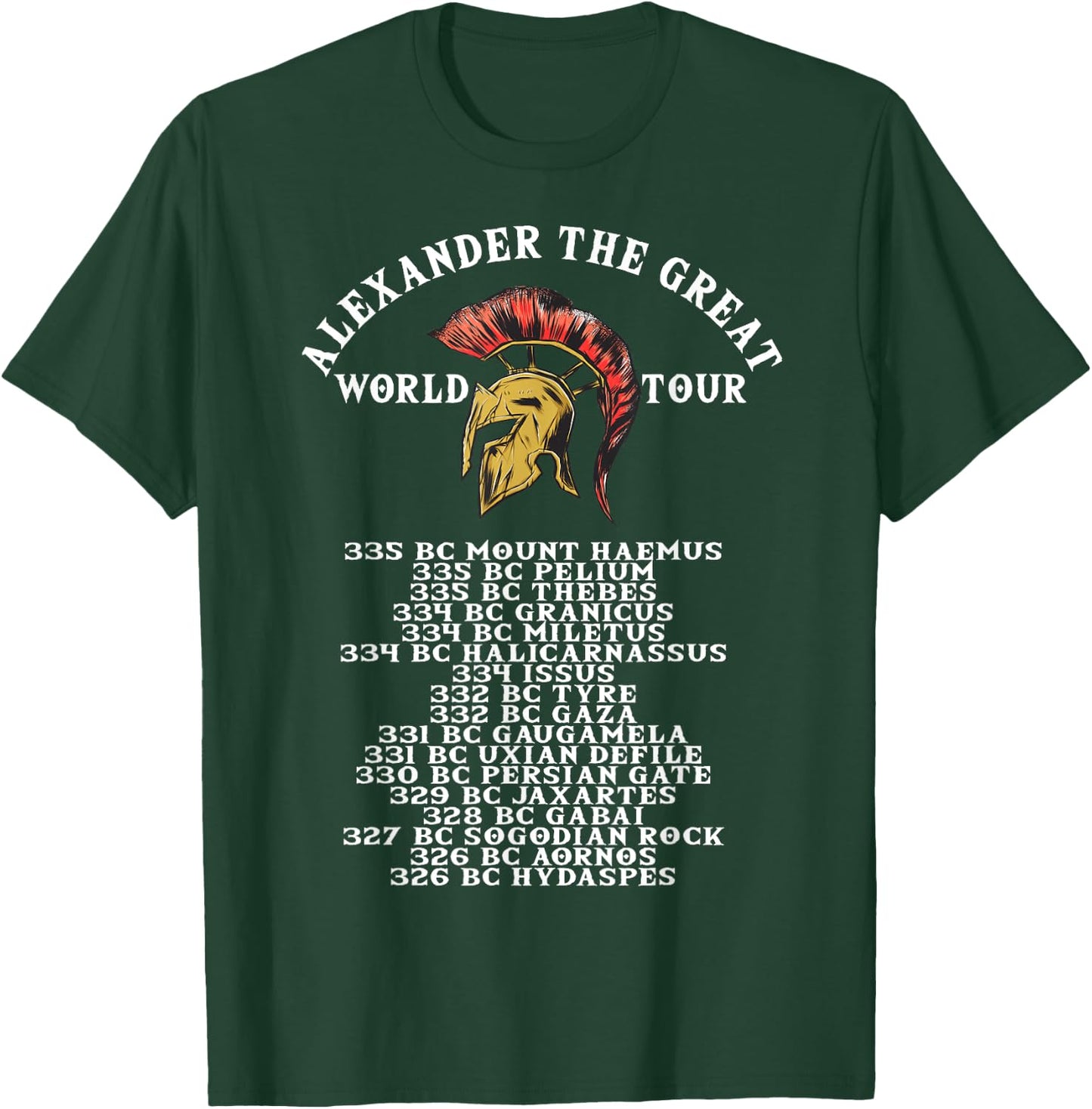 Ancient Greek History, Alexander The Great World Tour T-Shirt - T-Shirt | Forest