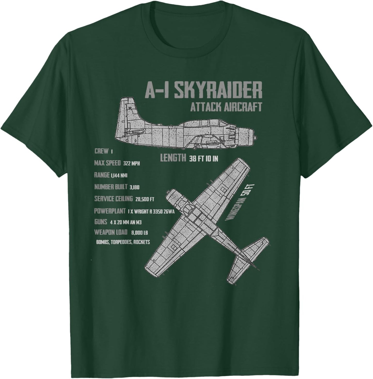 A-1 Skyraider T-Shirt - T-Shirt | Forest