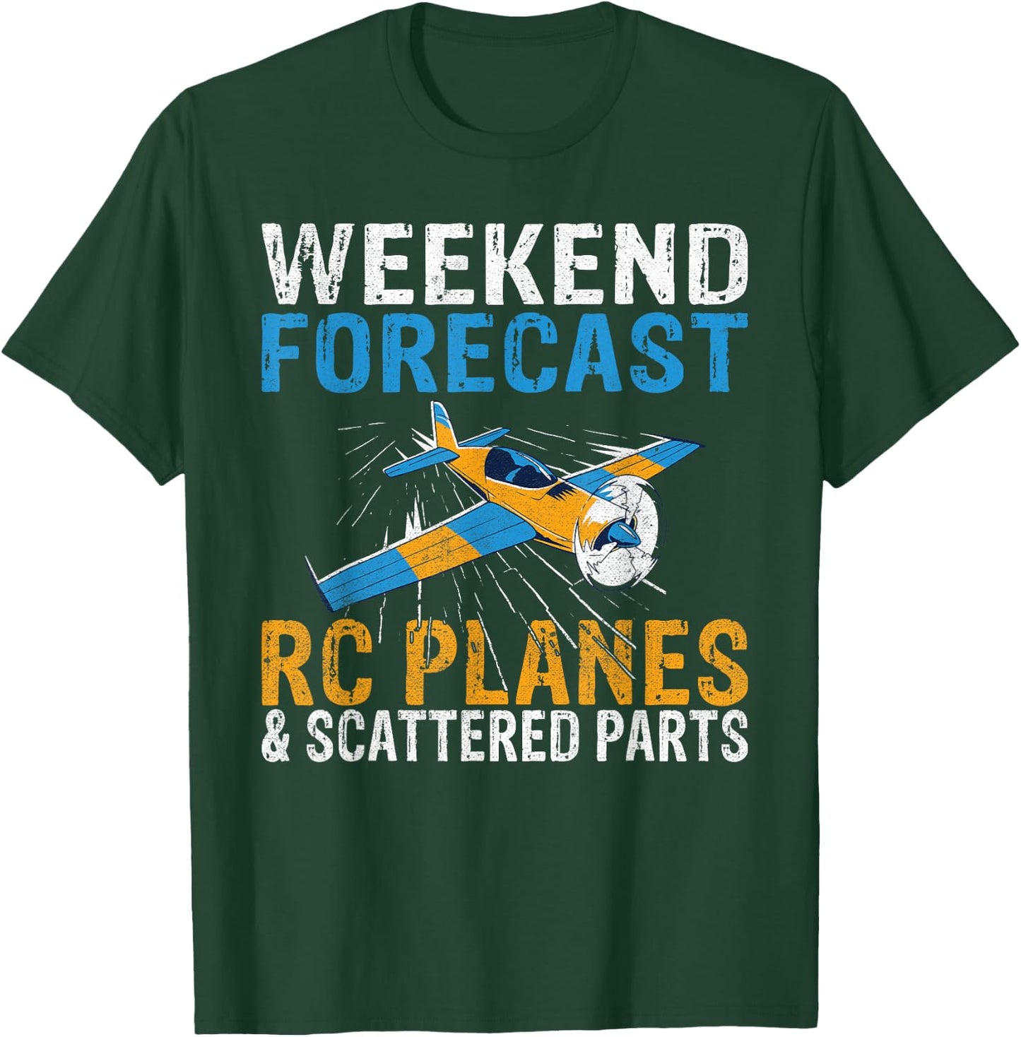 Weekend Forecast Rc Planes and scattered Parts RC Plane T-Shirt - T-Shirt | Forest