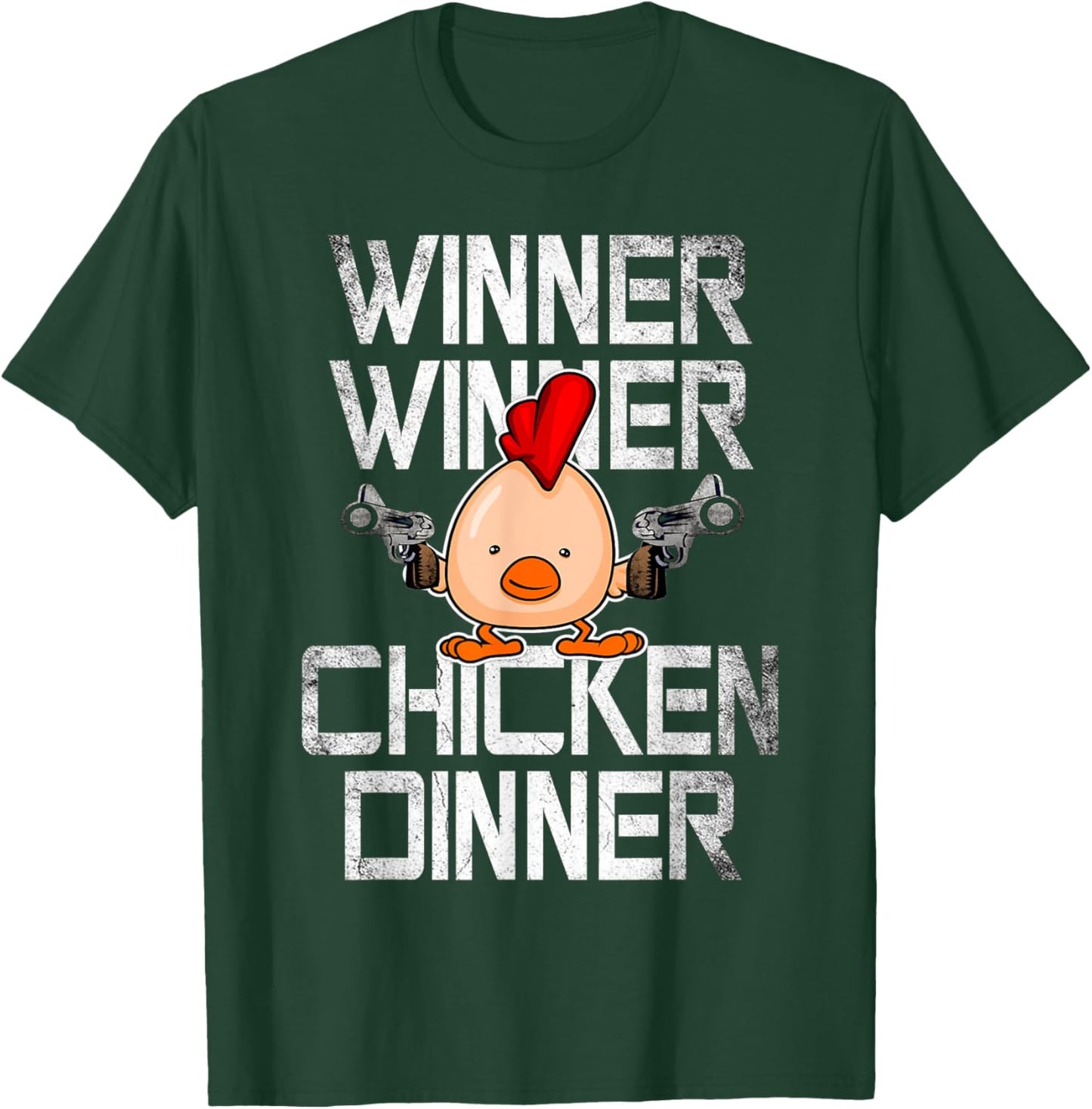 Funny Gaming I Winner Chicken Dinner - Celebration Gift T-Shirt - T-Shirt | Forest