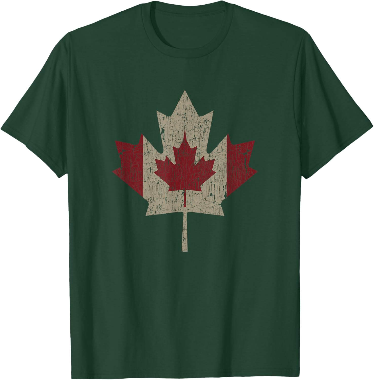 Vintage Canada Flag Shirt Maple Leaf Canadian Pride T-Shirt - T-Shirt | Forest