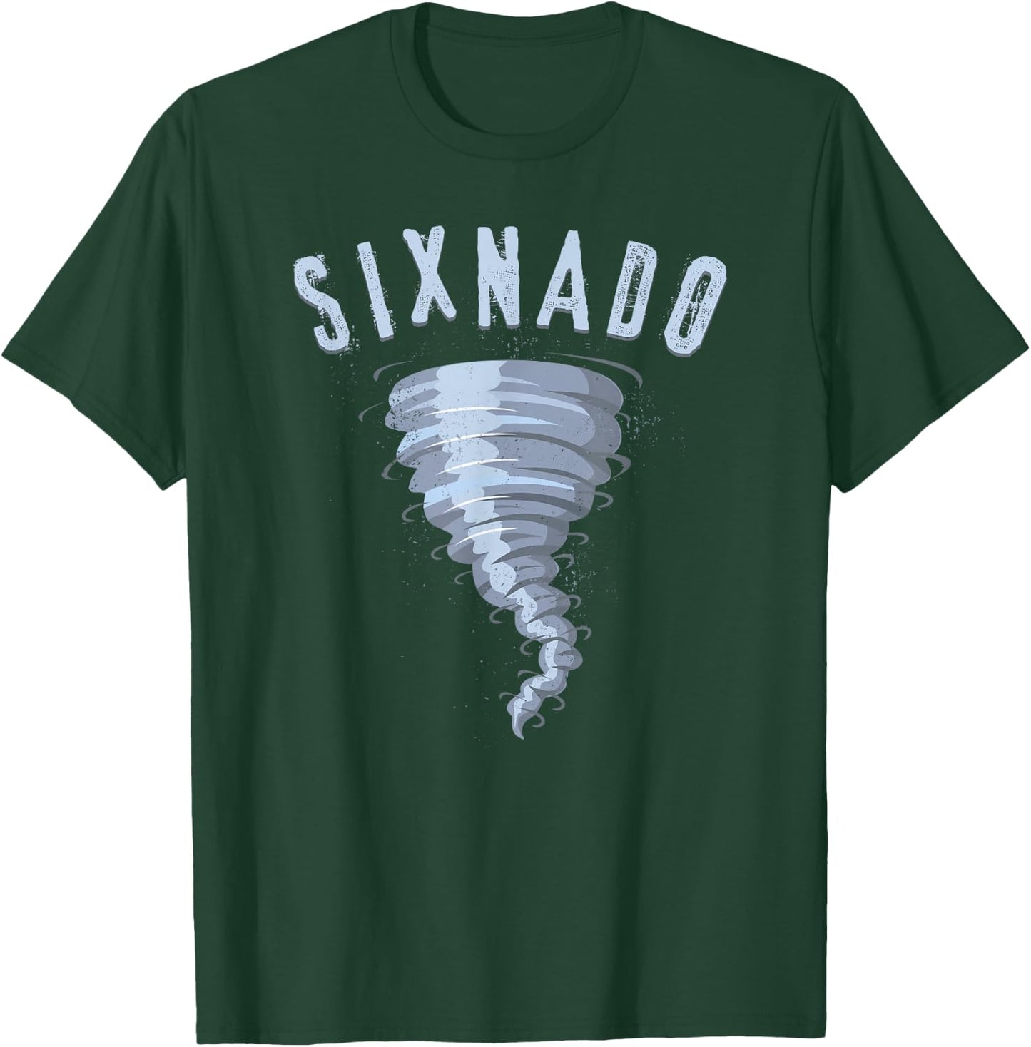 6th Birthday Tornado Shirt, Turning Six Sixnado Gift T-Shirt - T-Shirt | Forest