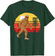 Retro Disc Golf Bigfoot Vintage Discus Sasquatch 80s Sunset T-Shirt - T-Shirt | Forest