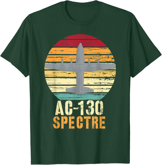 Vintage AC-130 Spectre Gunship Military Shirt T-Shirt - T-Shirt | Forest