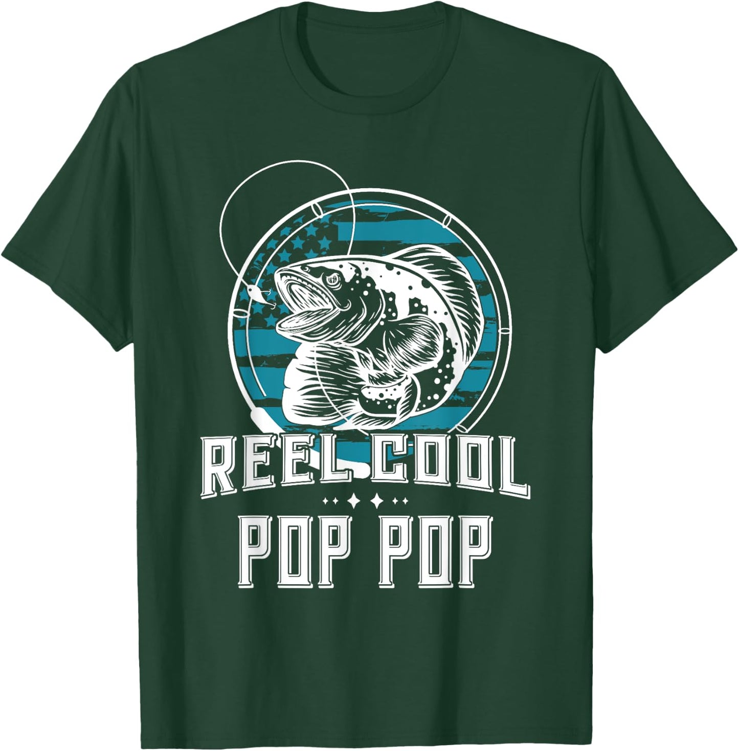 Gift Fathers Day - Reel Cool Pop Pop Fishing T-Shirt - T-Shirt | Forest