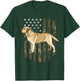Camo American Flag Yellow Labrador Retriever 4th of July USA T-Shirt - T-Shirt | Forest
