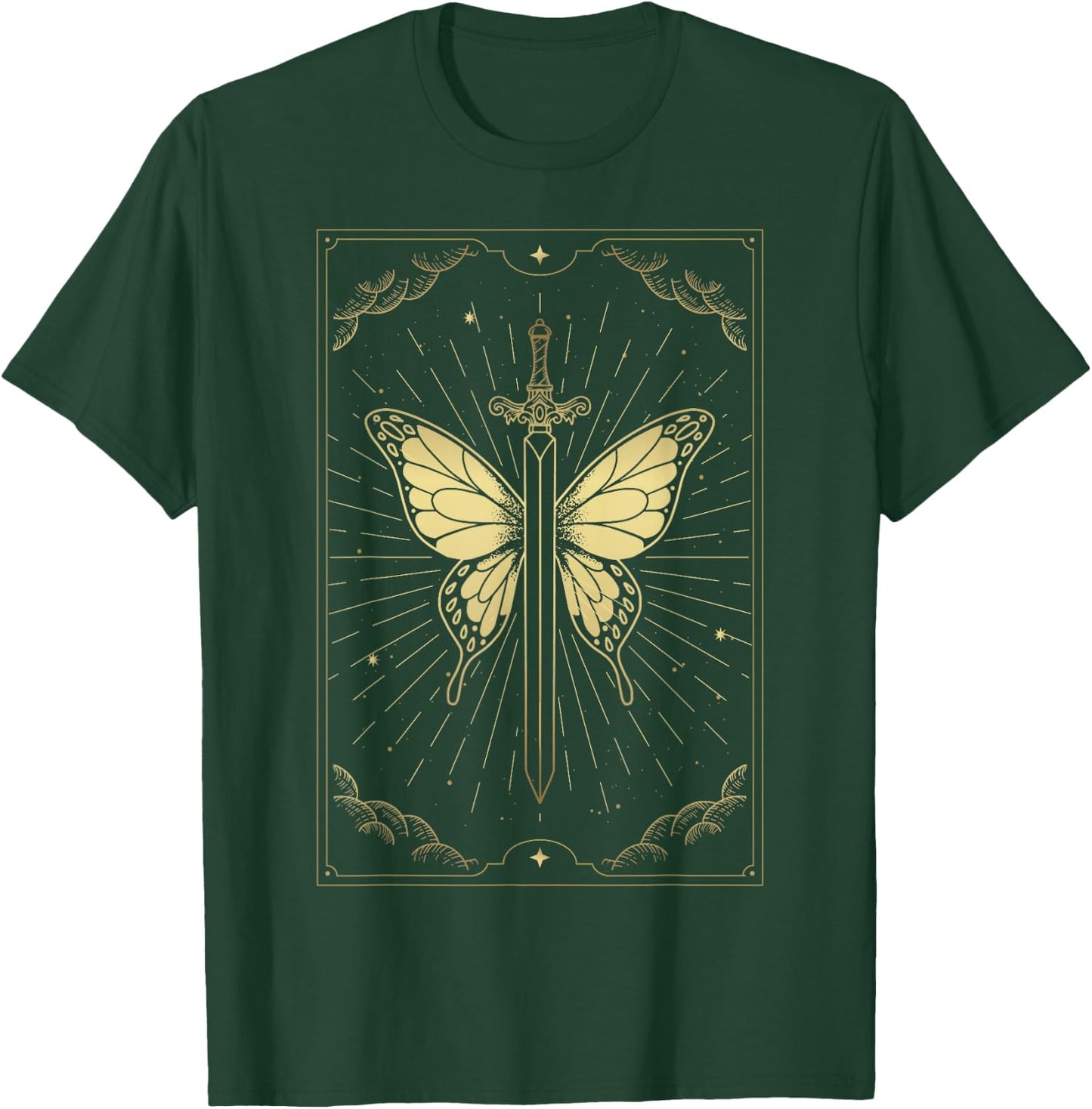 Sword That Has Butterfly Wings T-Shirt - T-Shirt | Forest