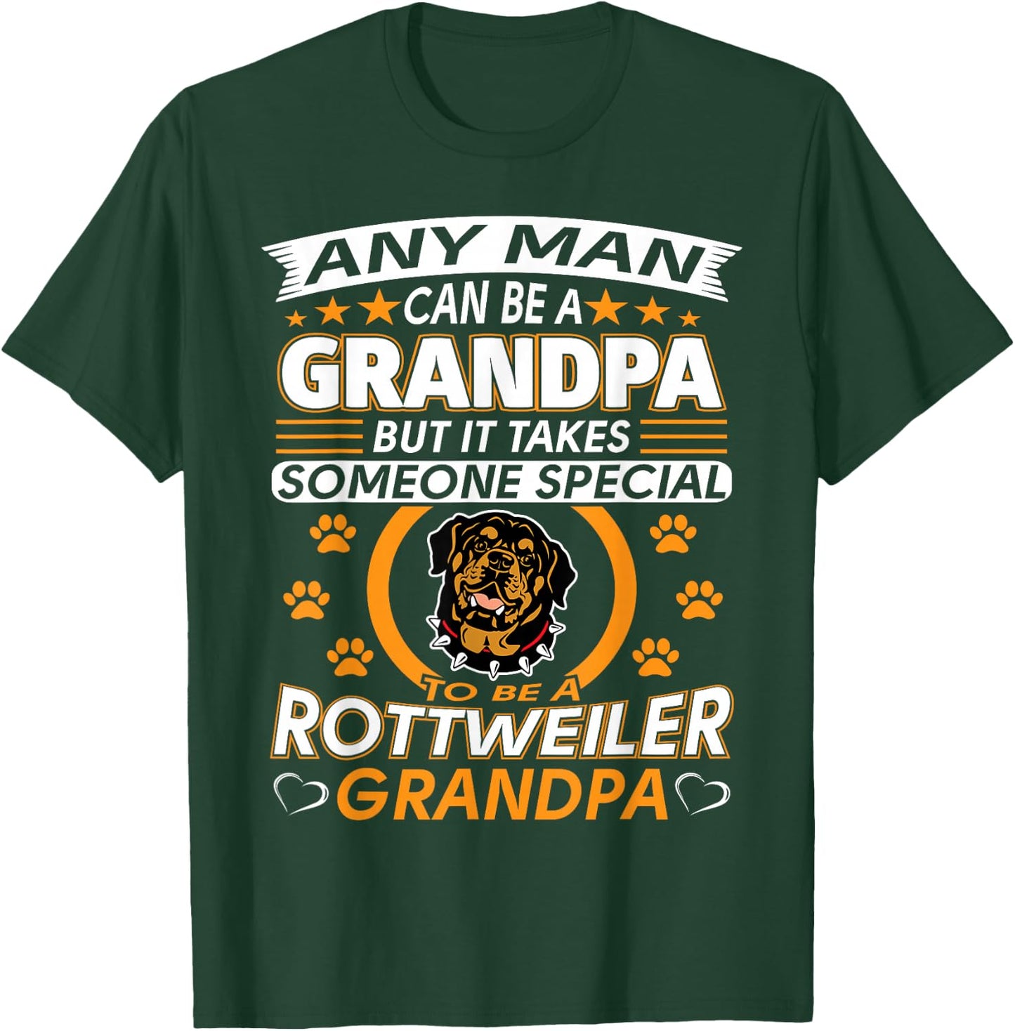Rottweiler Grandpa T Shirt Best Gift Grandparents Day T-Shirt - T-Shirt | Forest