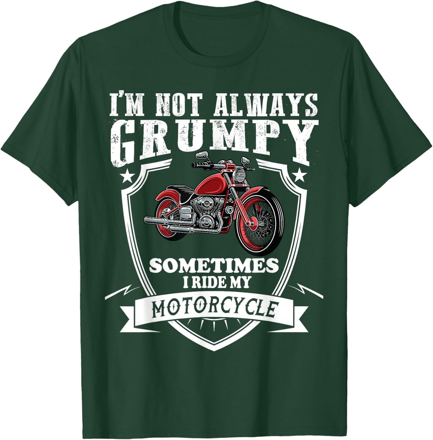 Funny Motorcycle Lover Quote Cool For Grandpa Biker T-Shirt - T-Shirt | Forest