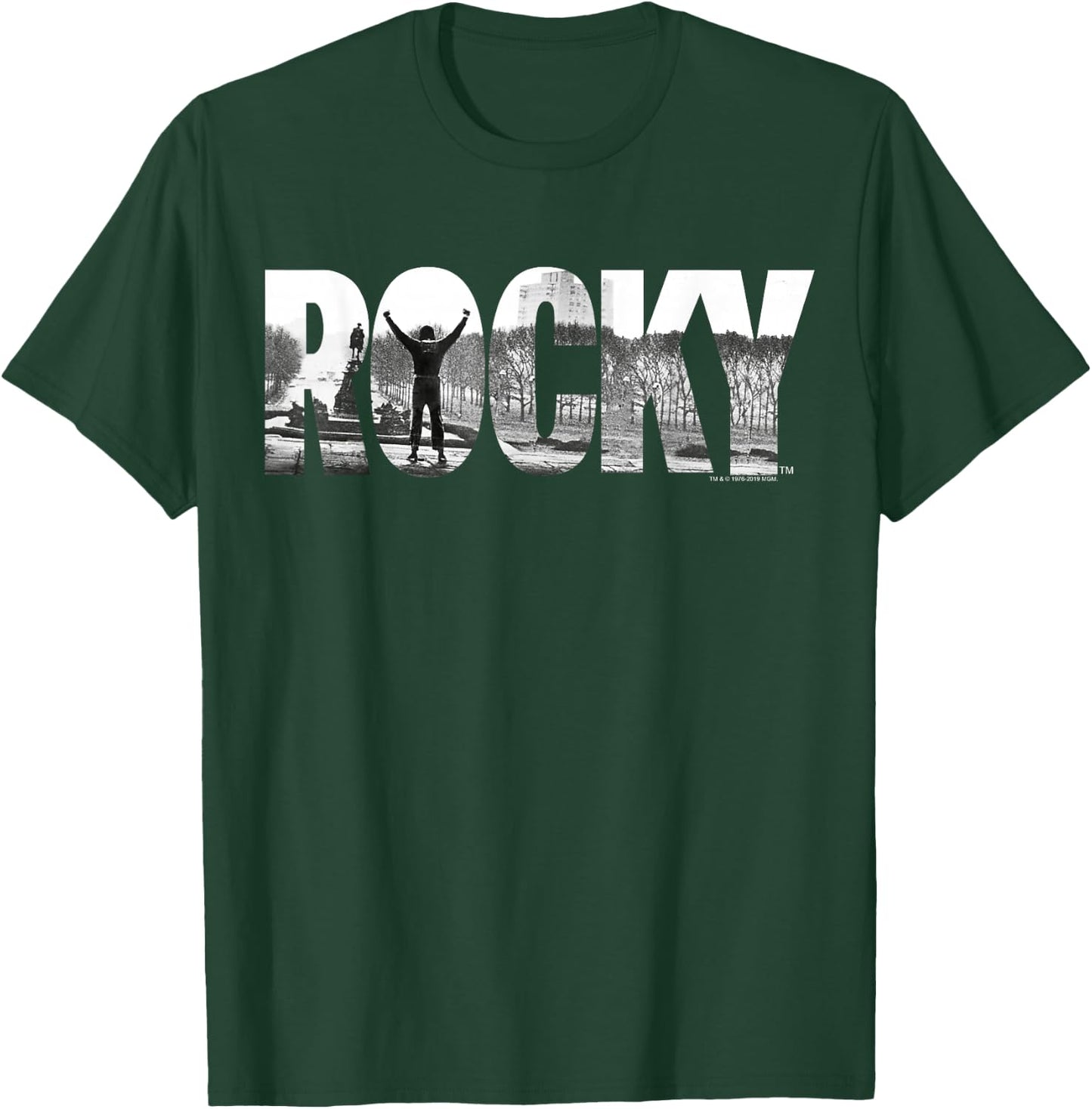 Rocky Black Classic Fit , Cotton , Adult T-Shirt - T-Shirt | Forest