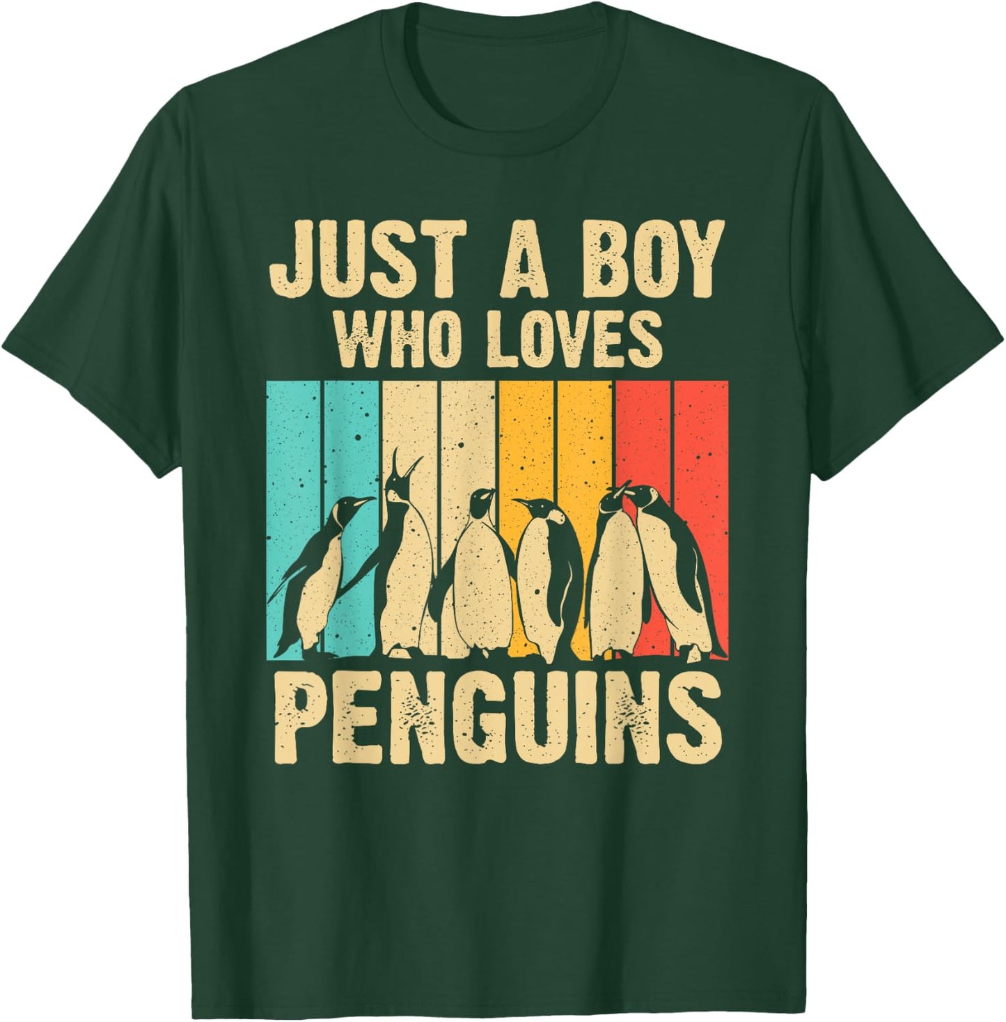 Cute Penguin Art Boys Kids Men Bird Zoologist Penguin Lovers T-Shirt - T-Shirt | Forest