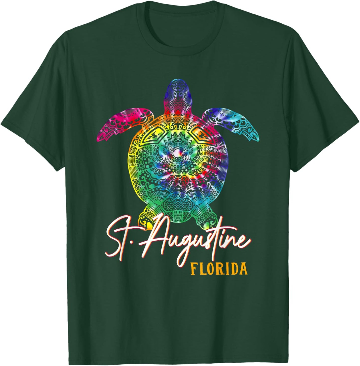 St. Augustine Tie Dye Sea Turtle Matching Family Vacation T-Shirt - T-Shirt | Forest