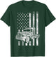 American Flag Semi Truck US Trucking Driver Trucker Gift T-Shirt - T-Shirt | Forest