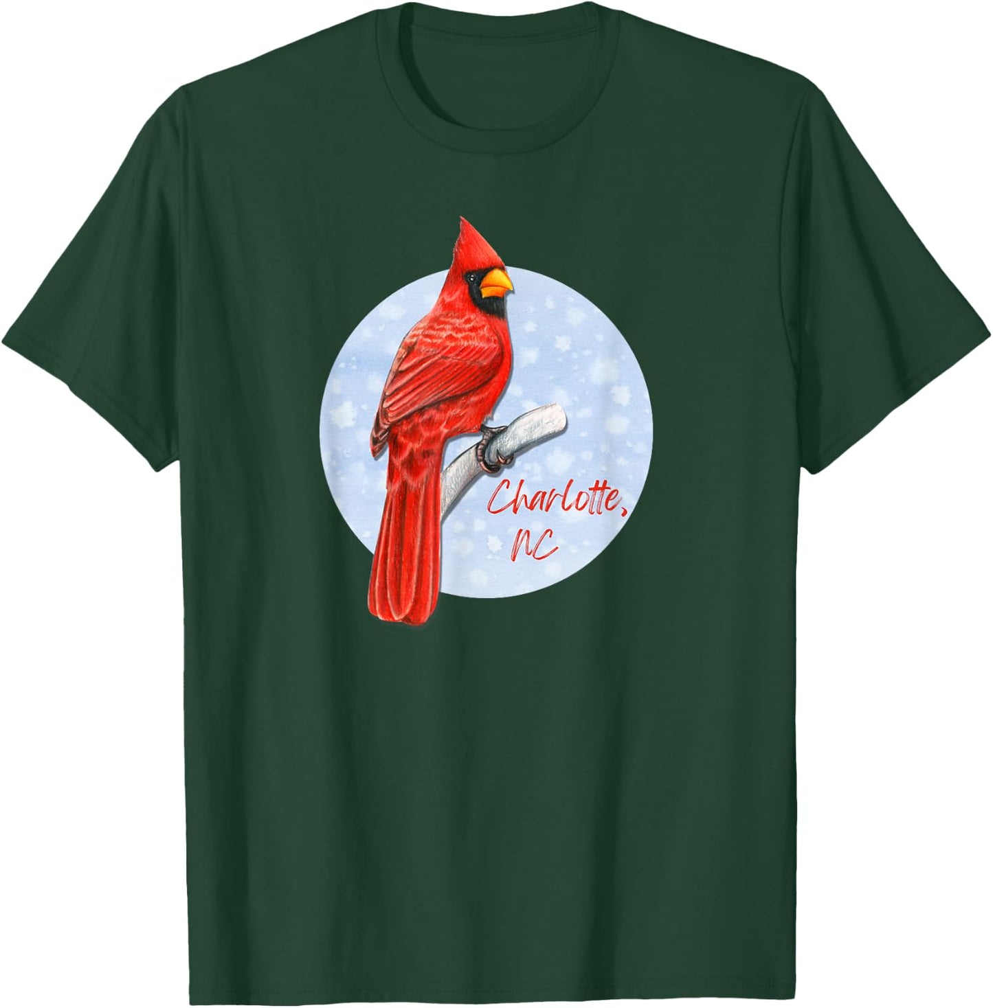 Charlotte Pride Red Cardinal Birder, Birdwatching T-Shirt - T-Shirt | Forest