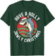 Funny Shark Lover Christmas Holly Jawly Santa Jaws Pun T-Shirt - T-Shirt | Forest