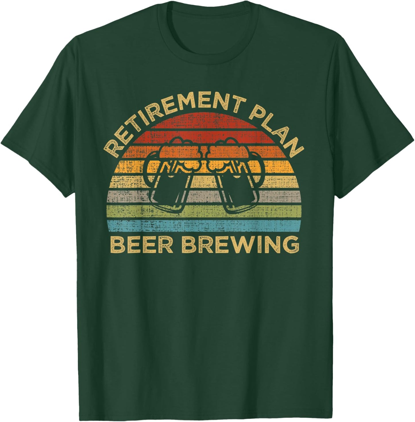 Retirement Plan Beer Brewing Home Craft Brew Gift Vintage T-Shirt - T-Shirt | Forest