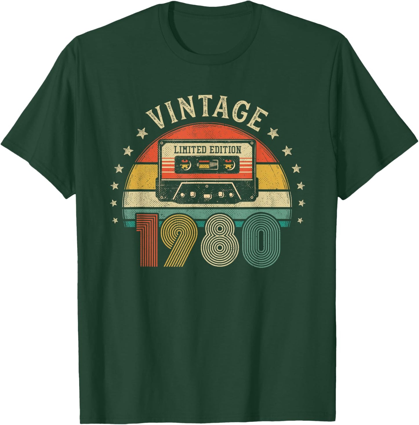 Vintage 1980 Retro Cassette Tape - 46th Birthday T-Shirt - T-Shirt | Forest