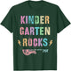 KINDERGARTEN ROCKS Star Crew Kinder My Jam In My Teacher Era Men Women Kids T-Shirt - T-Shirt | Forest