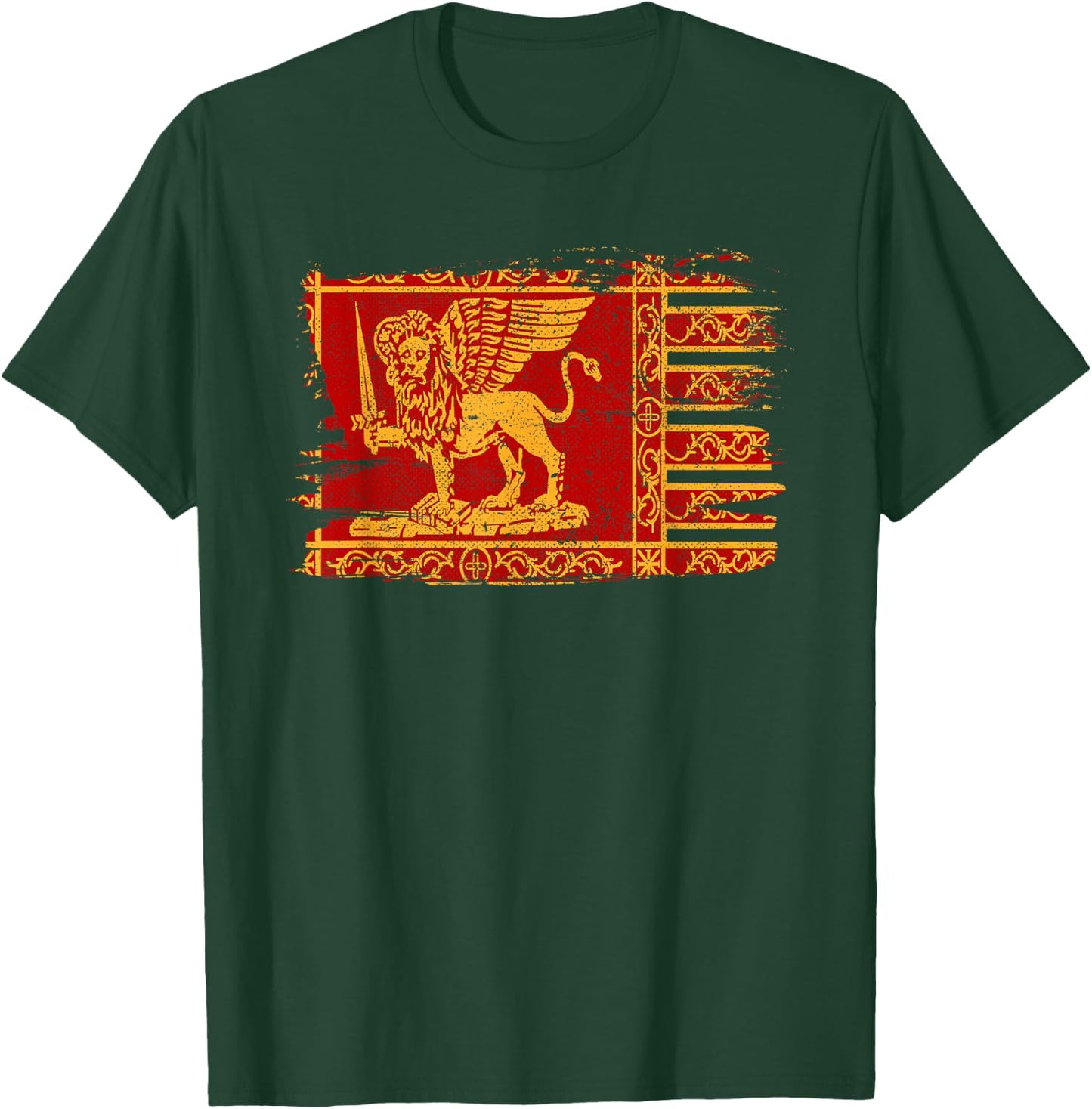 Republic of Venice Veneto Italy Flag Winged Lion Gonfalone T-Shirt - T-Shirt | Forest