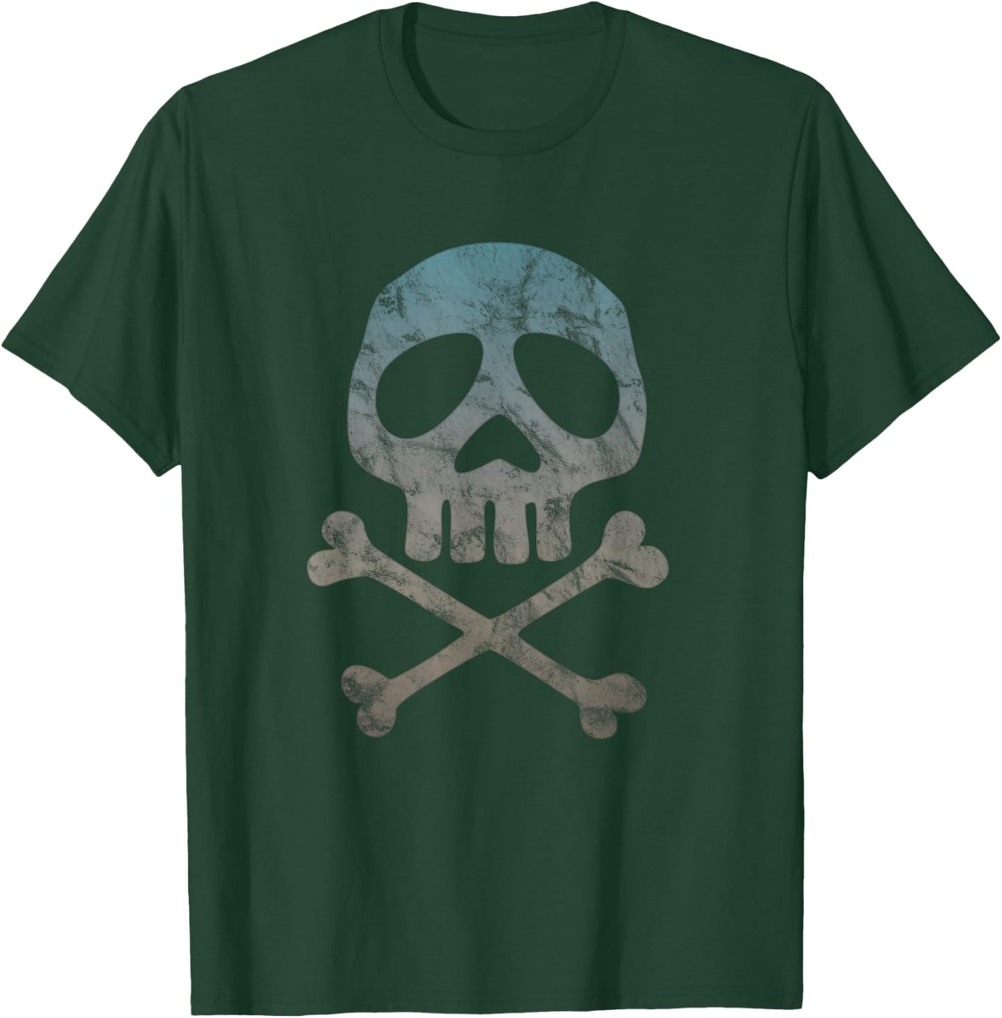Skull Space Pirate Captain Crossbones Halloween Party Ahoy T-Shirt - T-Shirt | Forest