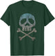 Skull Space Pirate Captain Crossbones Halloween Party Ahoy T-Shirt - T-Shirt | Forest