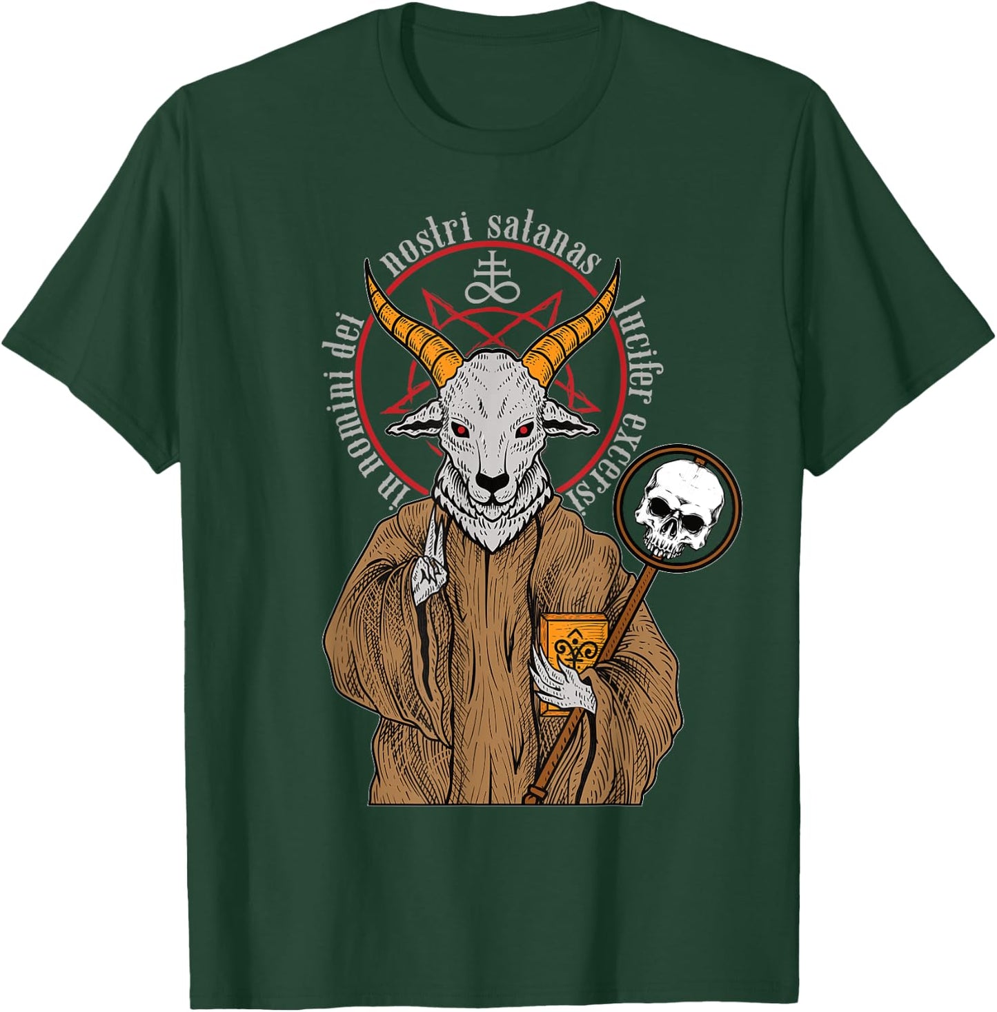Baphomet Satan Antichrist Goat Luzifer 666 Occult Devil T-Shirt - T-Shirt | Forest